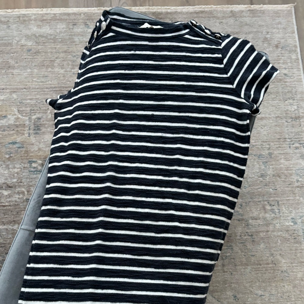 Loft XS Striped sleeve dress